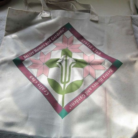 Better Homes and Gardens Crafts Club Tote Bag Collectible Nostalgia Flowers - Picture 2 of 7